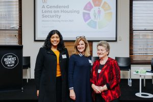 Samantha Ratnam, Fiona Patten and Mary Crooks at 'Gendered Lens on Housing Security Forum 2022'